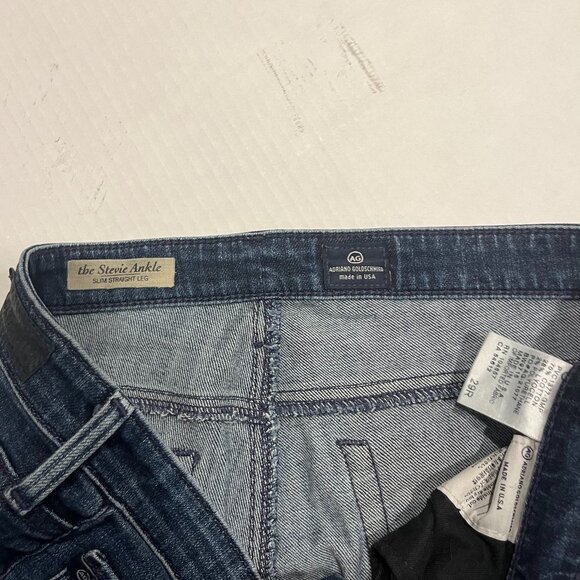 AG Adriano Goldschmied The Stevie Slim Straight Ankle Medium Wash Mid-Rise Jeans - Picture 2 of 5